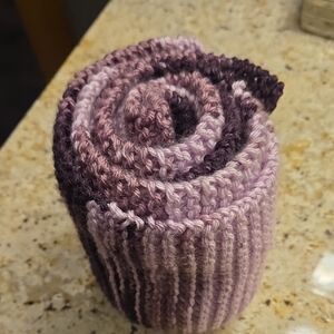 Handmade New Knit Purple Ombre Cozy Roll